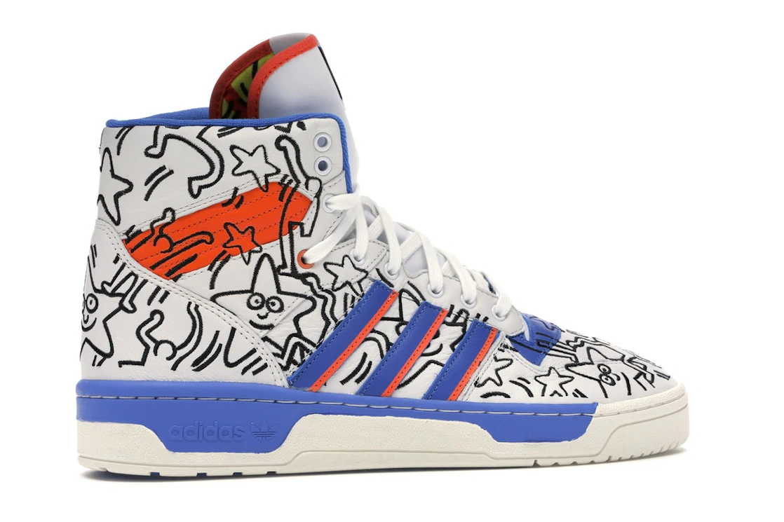 Vue 35 de adidas Rivalry Hi Keith Haring