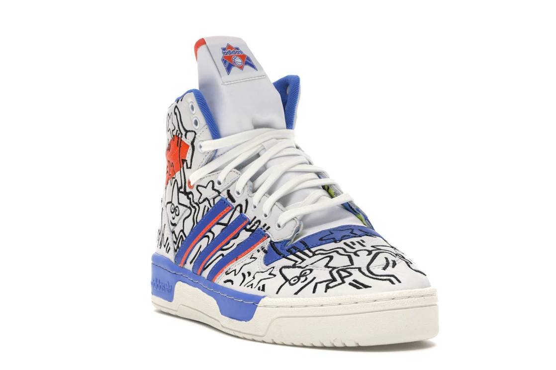 Vue 7 de adidas Rivalry Hi Keith Haring