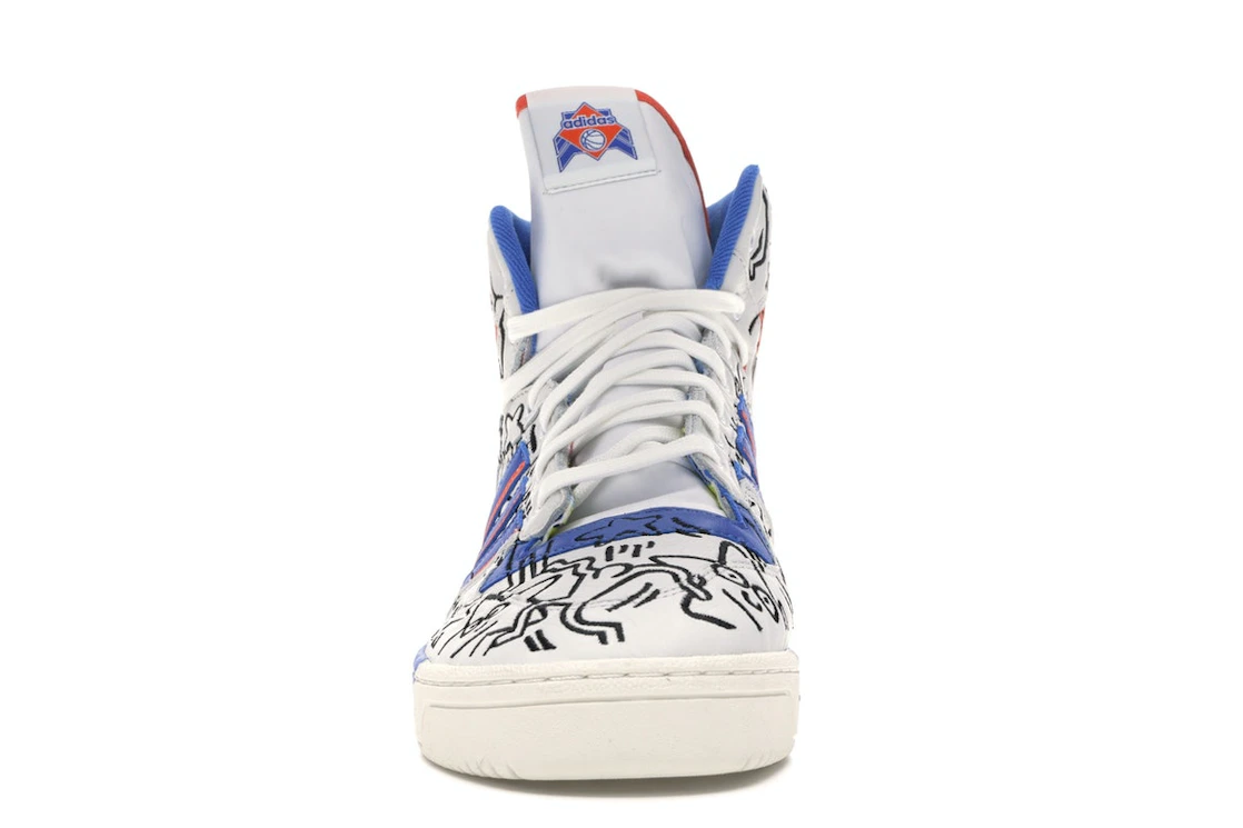 Vue 10 de adidas Rivalry Hi Keith Haring