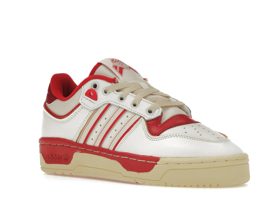 Vue 5 de adidas Rivalry Low 86 Core White Off White Team Power Red