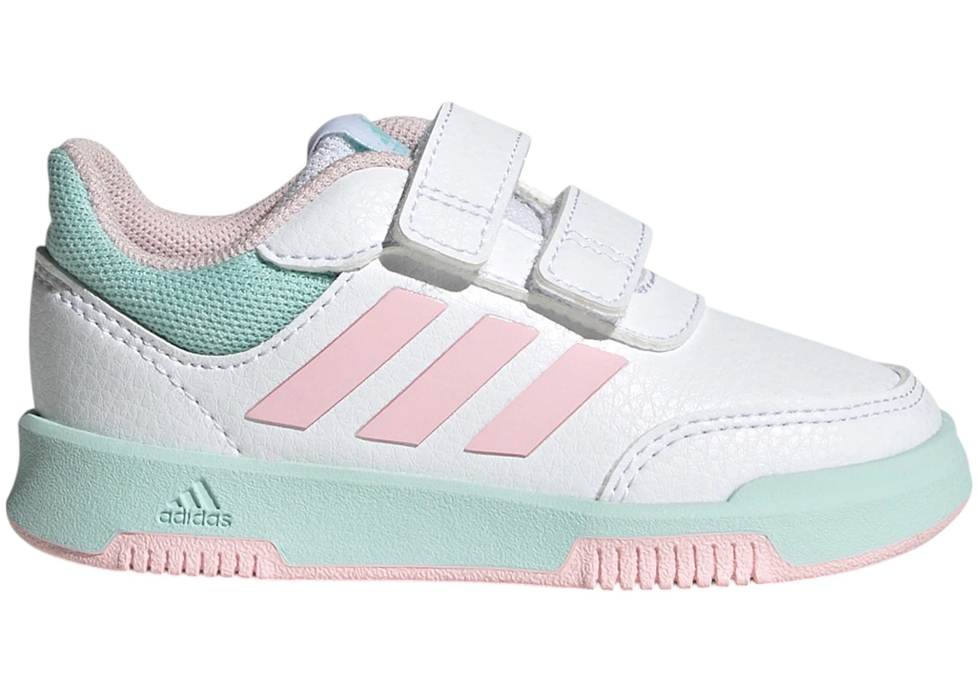 adidas Tensaur Run Hook And Loop Cloud White Clear Pink Semi Flash Aqua (TD)