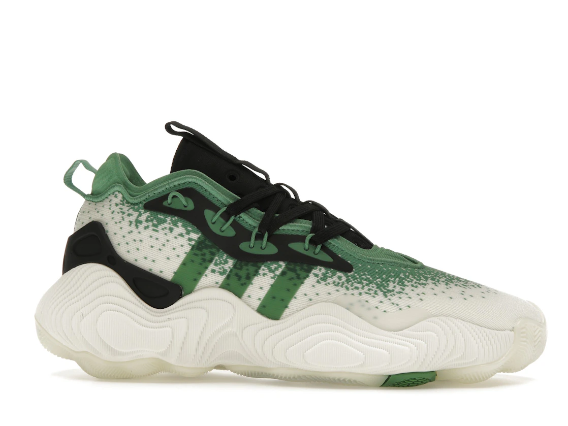 Vue 2 de adidas Trae Young 3 Off White Preloved Green Black