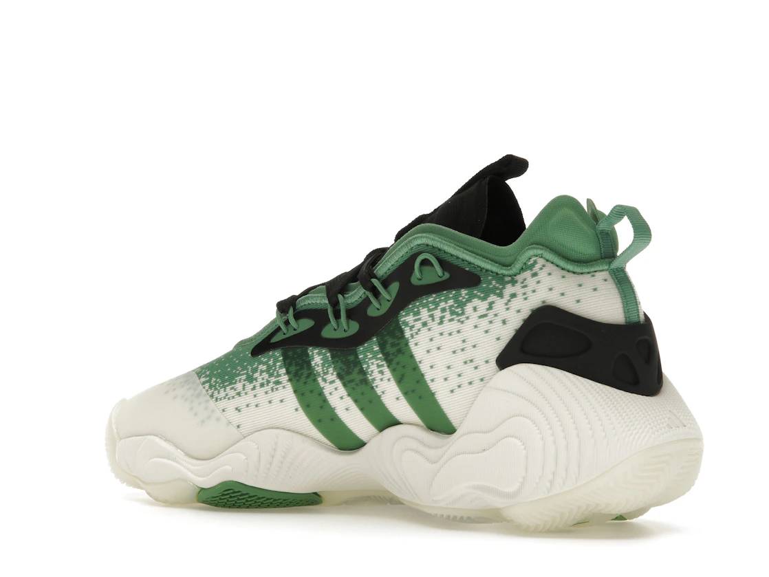 Vue 23 de adidas Trae Young 3 Off White Preloved Green Black