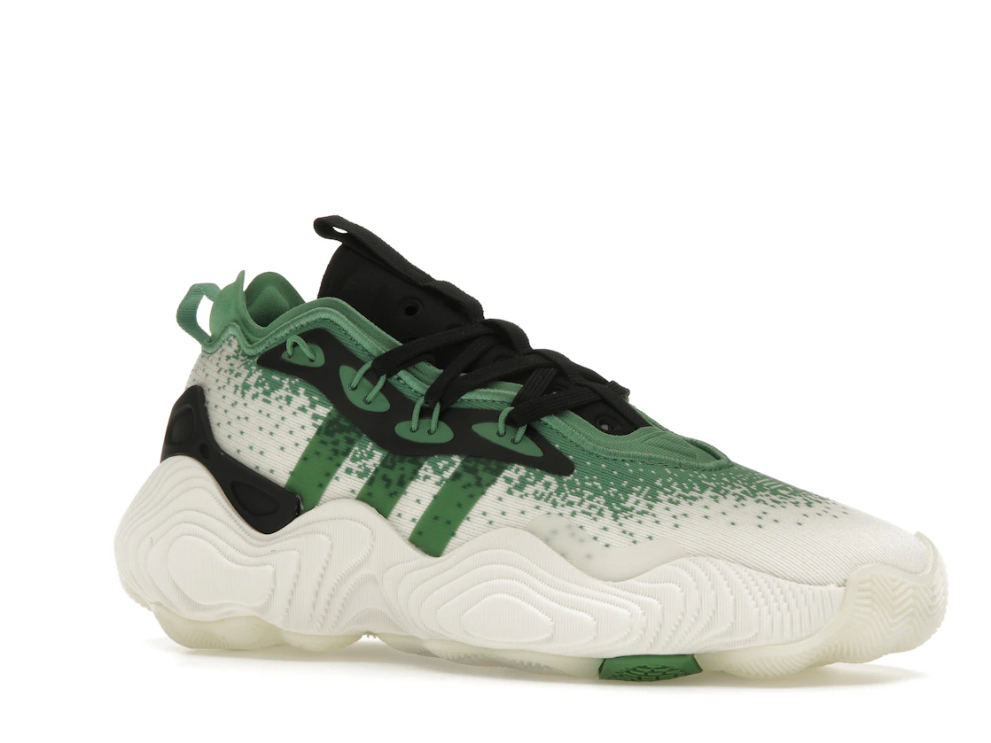 Vue 4 de adidas Trae Young 3 Off White Preloved Green Black