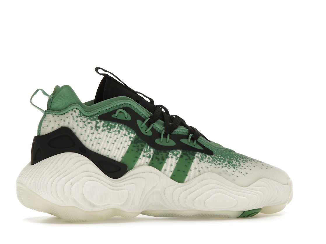 Vue 35 de adidas Trae Young 3 Off White Preloved Green Black