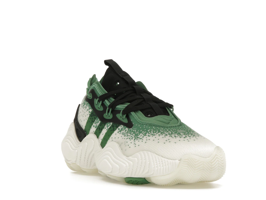 Vue 7 de adidas Trae Young 3 Off White Preloved Green Black