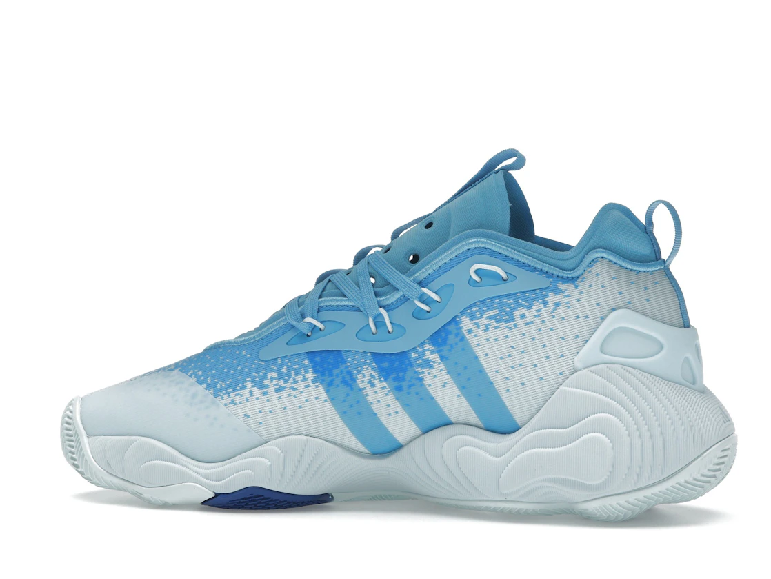 Vue 21 de adidas Trae Young 3 Semi Blue Burst Royal Blue Sky Tint