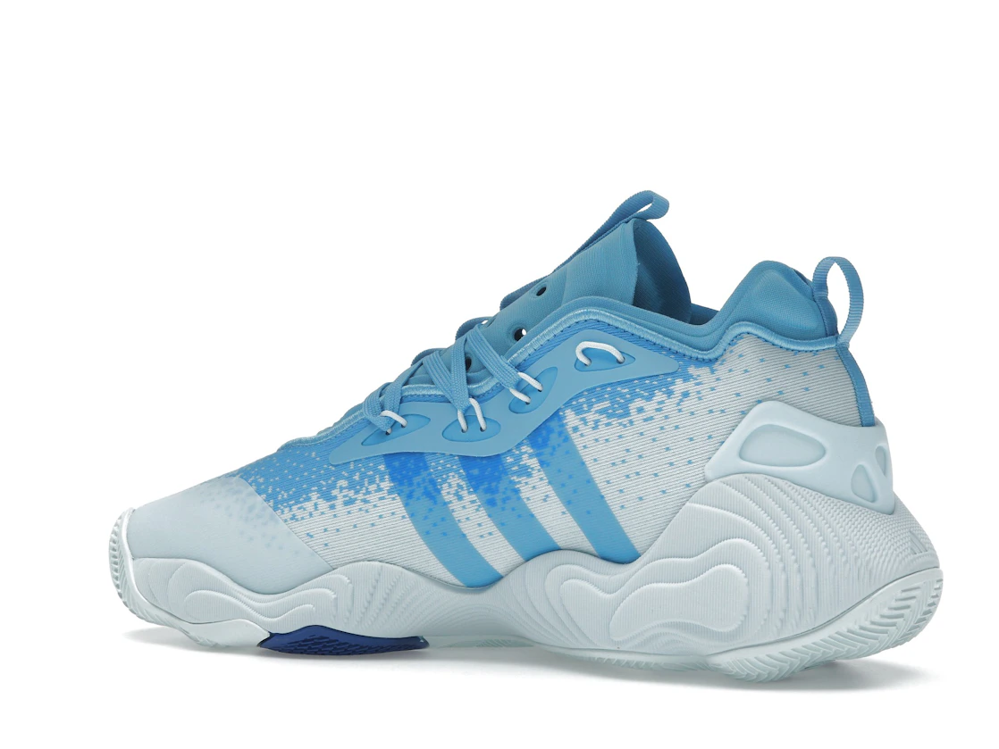 Vue 22 de adidas Trae Young 3 Semi Blue Burst Royal Blue Sky Tint