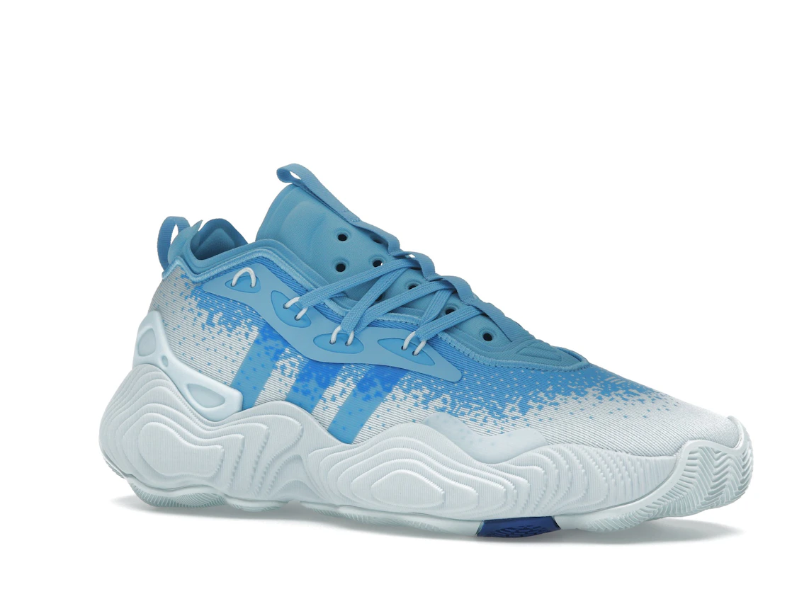 Vue 4 de adidas Trae Young 3 Semi Blue Burst Royal Blue Sky Tint