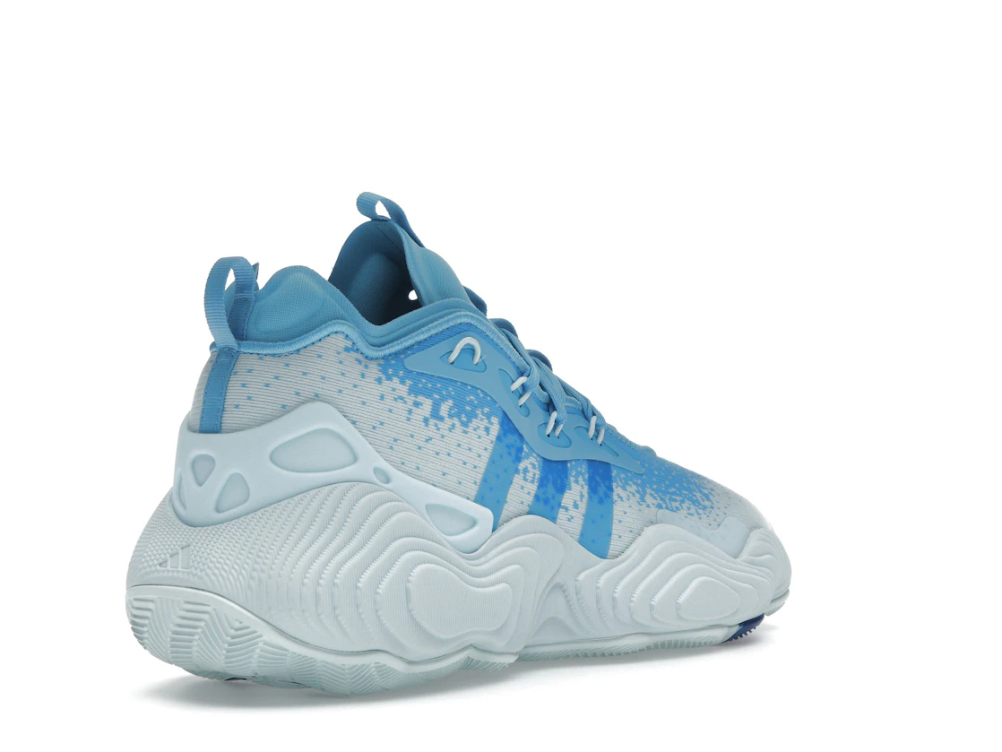Vue 32 de adidas Trae Young 3 Semi Blue Burst Royal Blue Sky Tint