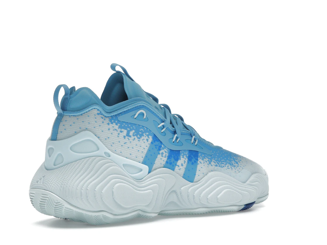 Vue 33 de adidas Trae Young 3 Semi Blue Burst Royal Blue Sky Tint