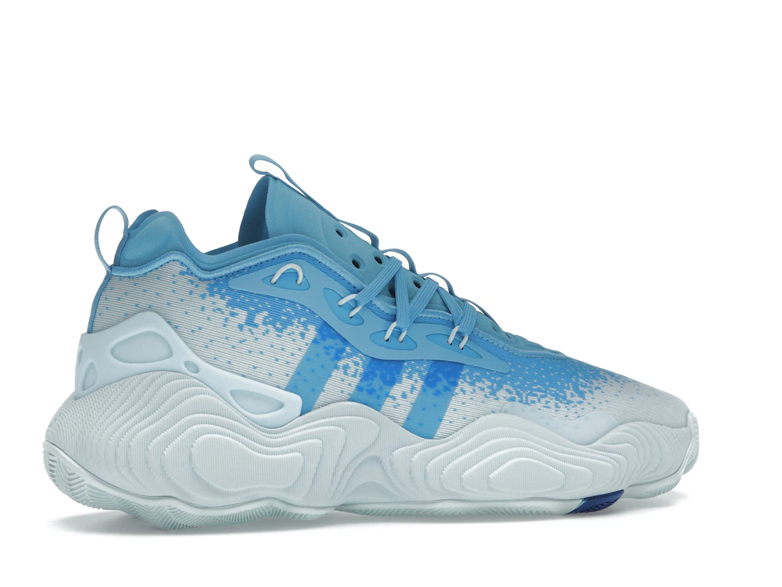 Vue 35 de adidas Trae Young 3 Semi Blue Burst Royal Blue Sky Tint