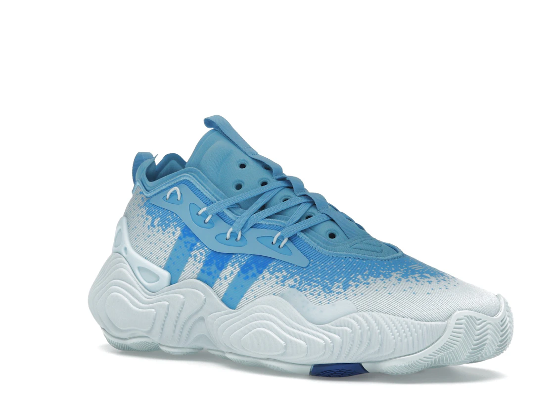 Vue 5 de adidas Trae Young 3 Semi Blue Burst Royal Blue Sky Tint