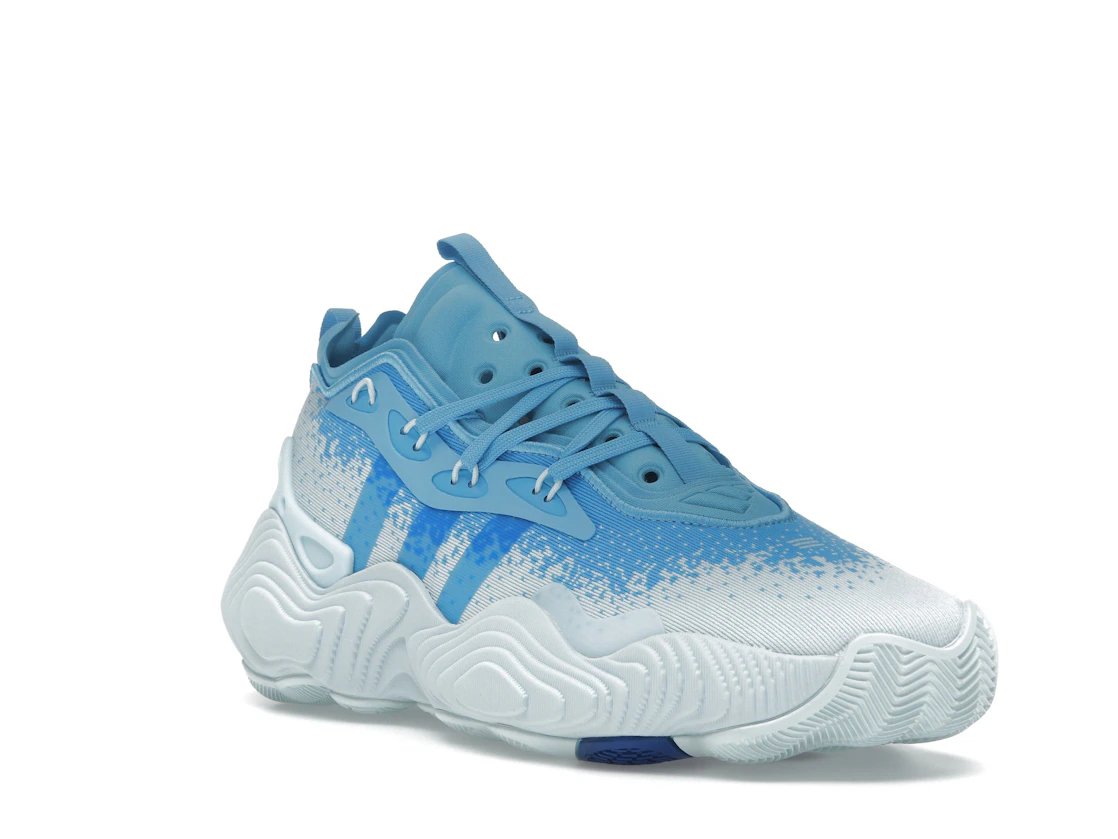 Vue 6 de adidas Trae Young 3 Semi Blue Burst Royal Blue Sky Tint