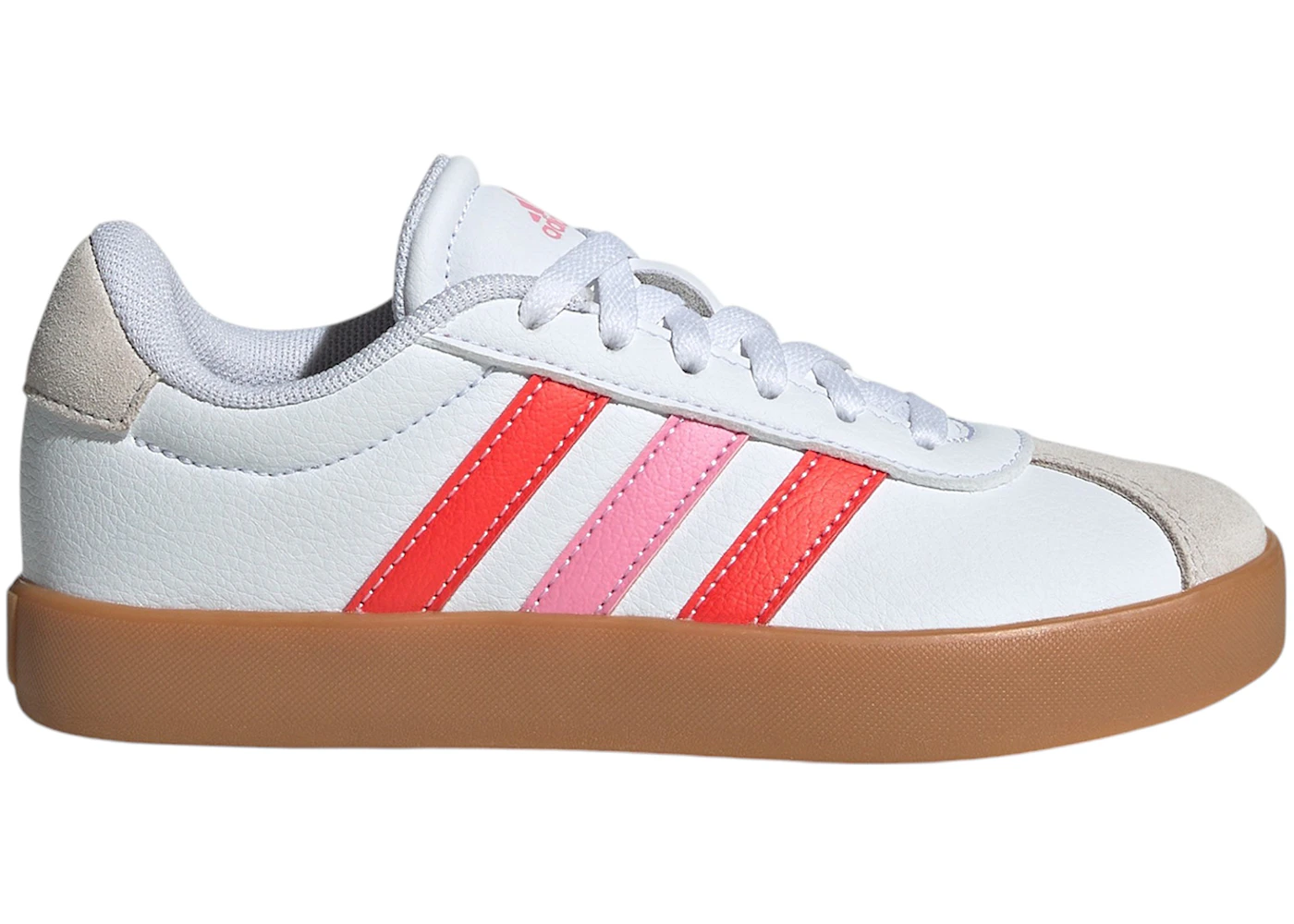 adidas VL Court 3.0 Cloud White Bright Red Bliss Pink (GS)