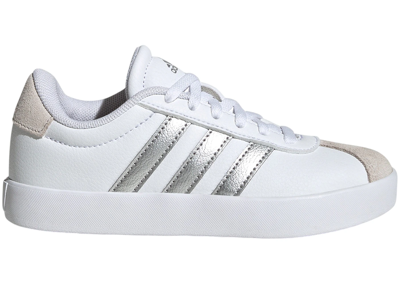 adidas VL Court 3.0 Cloud White Silver Metallic Grey One (GS)